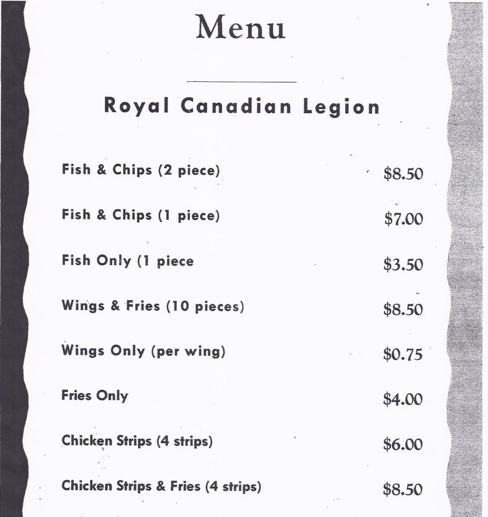 Legion Menu